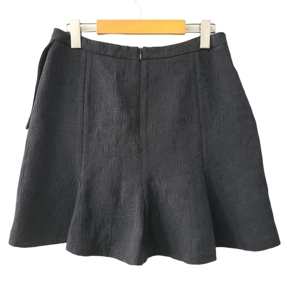 ZARA Asymmetrical Ruffled Mini Skirt Layered Frill Hem Flare Black Flirty Party - Picture 3 of 9